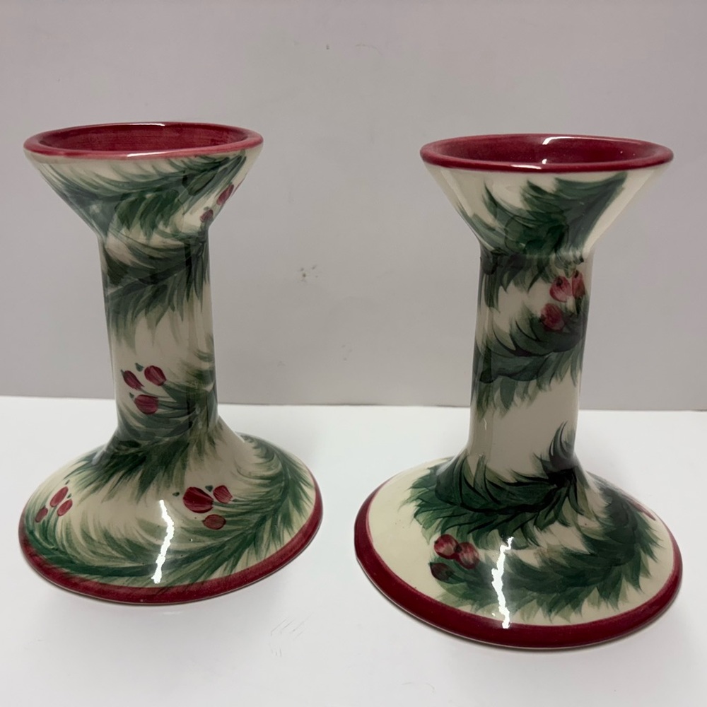 Gail Pittman Vintage Candle Holders Pair 1993 Southern Living